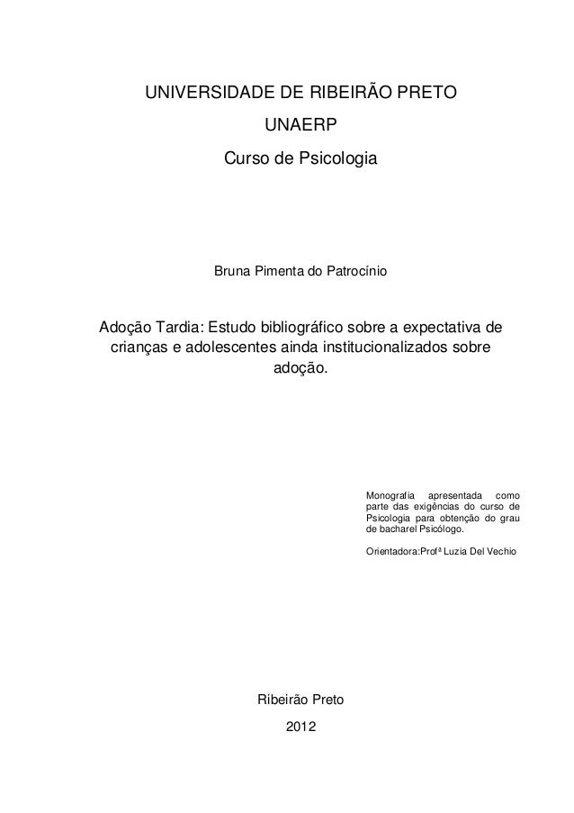 Adocao tardia monografia