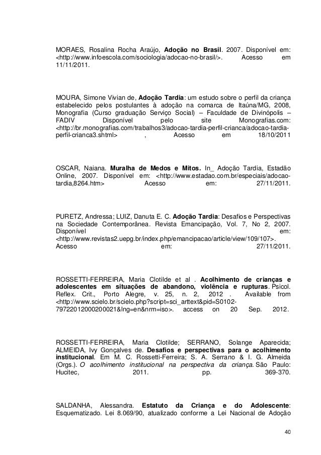 Adocao tardia monografia