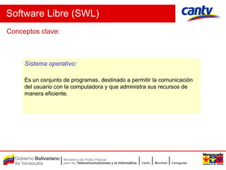 Swl Software Adopcion De Software Libre Swl Cantv | PPT
