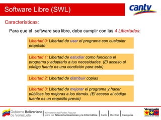 Swl Software Adopcion De Software Libre Swl Cantv | PPT