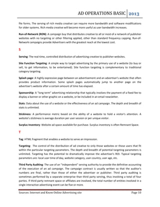 Ad operations dictionary | PDF