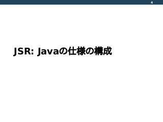 4
JSR: Javaの仕様の構成
 