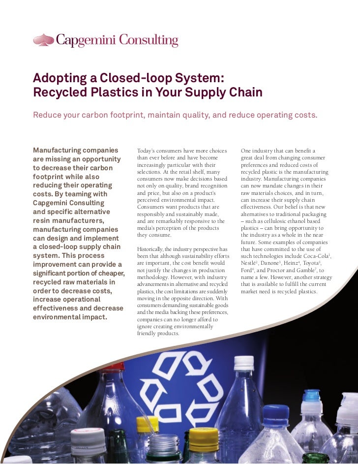 Adopting a closed loop system recycled plastics in your supply chain