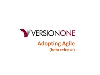 Adopting Agile