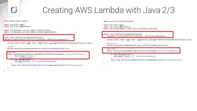 Creating AWS Lambda with Java 2/3
:
Source https://blog.runscope.com/posts/how-to-write-your-first-aws-lambda-function
 