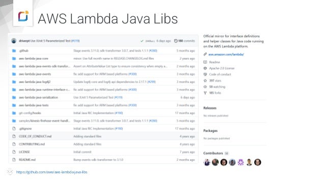 AWS Lambda Java Libs
https://github.com/aws/aws-lambda-java-libs
 