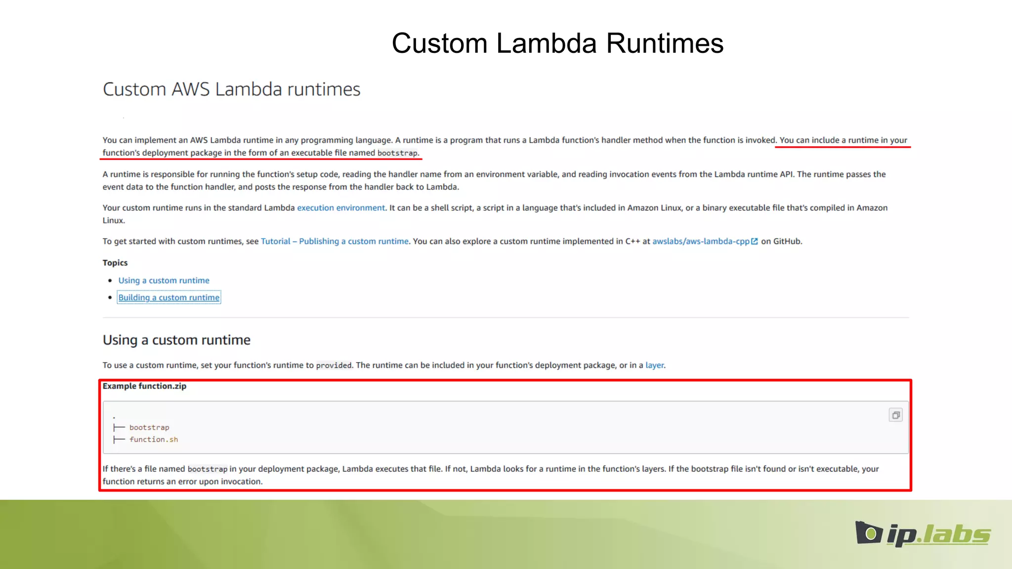 Custom Lambda Runtimes
 
