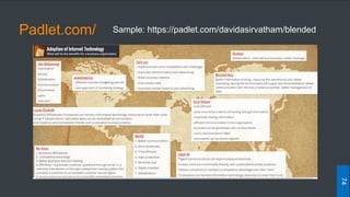 Padlet.com/
74
Sample: https://padlet.com/davidasirvatham/blended
 