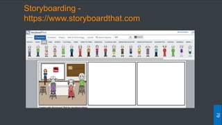 Storyboarding -
https://www.storyboardthat.com
79
 