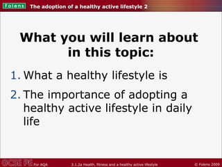 Adoption of a healthy lifestyle powerpoint v2 | PPT