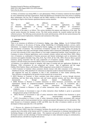 Adoption of e commerce solutions in small and medium-sized enterprises ...