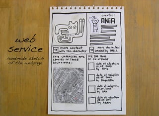 web
service
handmade sketch
of the webpage
 
