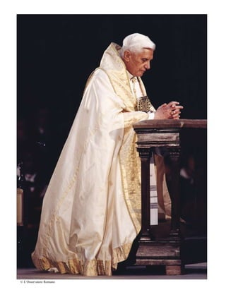 Benedicto XVI
“¡Rogad, pues, al Dueño de la mies que mande obreros!”
“¡Rogad, pues, al Dueño de la mies que man-
de obrero...