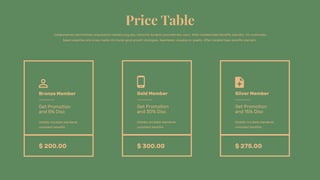 $ 200.00
Collaboratively administrate empowered markets plug play networks dynamic procrastinate users. After installed base benefits dramatic. for multimedia
based expertise and cross-media into books good growth strategies. Seamlessly visualize on quality. After installed base benefits dramatic.
$ 300.00
Bronze Member
Get Promotion
and 5% Disc
Globally incubate standards
compliant benefits.
Gold Member
Get Promotion
and 30% Disc
Globally incubate standards
compliant benefits.
$ 275.00
Silver Member
Get Promotion
and 15% Disc
Globally incubate standards
compliant benefits.
 