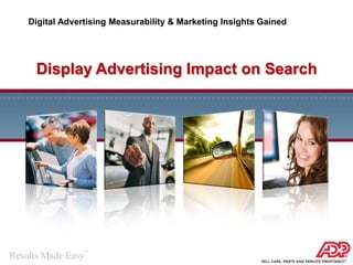 Digital Advertising Measurability & Marketing Insights Gained Display Advertising Impact on Search 