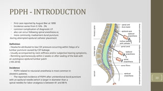 ADP and PDPH for obstetrics Anaesthesiology pptx | PPTX
