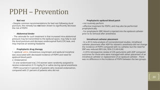ADP and PDPH for obstetrics Anaesthesiology pptx | PPTX