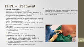 ADP and PDPH for obstetrics Anaesthesiology pptx | PPTX