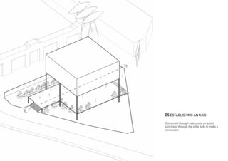 05 ESTABLISHING AN AXIS
Connected through staircases, an axis is
punctured through the other side to make a
connection
 