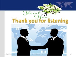 Dr. Md. Shamsul ArefinFriday, July 20, 2018 32
 