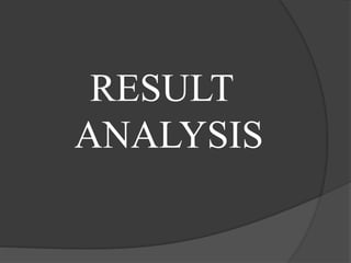 RESULT
ANALYSIS
 