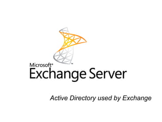 Active Directory used by Exchange
 