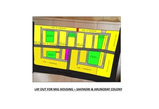 LAY OUT FOR MIG HOUSING – SAHYADRI & ARUNODAY COLONY
 