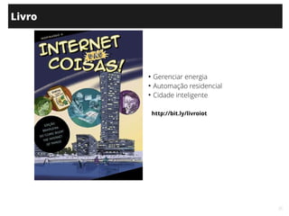 35
Livro
●
Gerenciar energia
●
Automação residencial
●
Cidade inteligente
http://bit.ly/livroiot
 