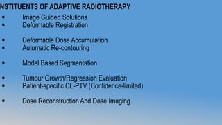 Cd R Radiotherapy COMPLETE OVERVIEW ON ADAPTIVE RADIOTHERAPY OVER DAILY IMAGE GUIDED ...