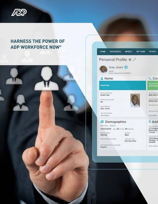 HARNESS THE POWER OF
ADP WORKFORCE NOW®
 