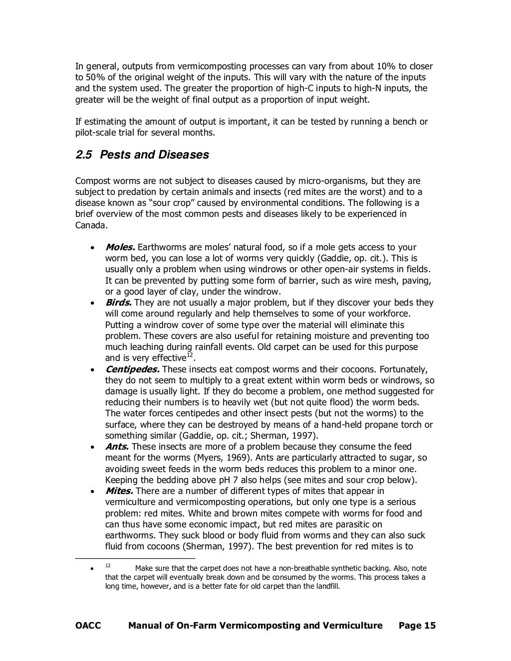 Manual of OnFarm and Vermiculture