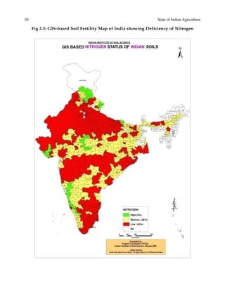 30 State of Indian Agriculture
Fig 2.3: GIS-based Soil Fertility Map of India showing Deficiency of Nitrogen
 