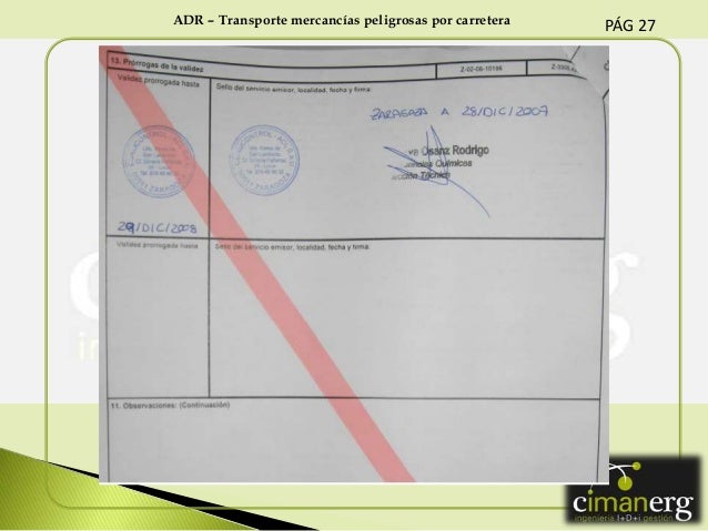 ADR TRANSPORTE DE MERCANCIAS PELIGROSAS