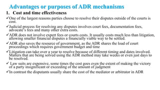 ADR. Part one Definition and Basic features | PDF