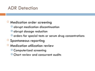 Adr Examples In Pharmacy Introduction to Adverse Drug Reaction by Landge M.M. Assistant ...
