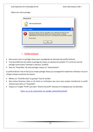 Rapport Windows Serveur 2008 "Active Directory Management"
