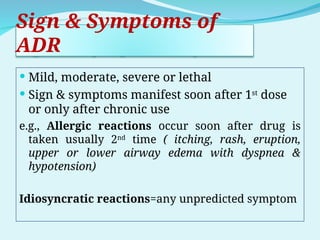 ADVERSE DRUG REACTIONS- classification and types.ppt