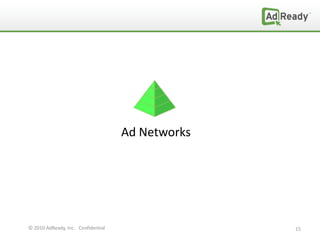Ad Networks




© 2010 AdReady, Inc. Confidential                 15
 