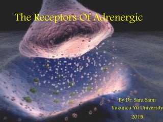 The Receptors Of Adrenergic
By Dr. Sara Sami
Yuzuncu Yil University
2015
 