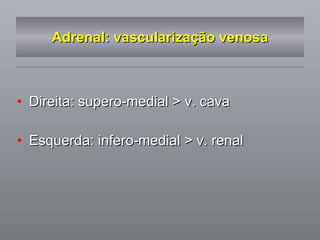 Adrenal: vascularização venosa ,[object Object],[object Object]