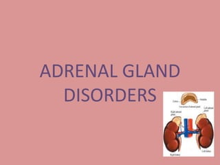 ADRENAL GLAND
  DISORDERS
 
