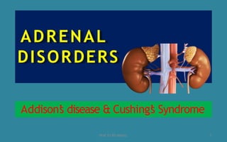 ADRENAL
DISORDERS
Addison’
s disease & Cushing’
s Syndrome
Prof.Dr
.RS Mehta 1
 