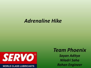 Adrenaline Hike




           Team Phoenix
              Sayan Aditya
              Niladri Saha
             Rohan Engineer
 