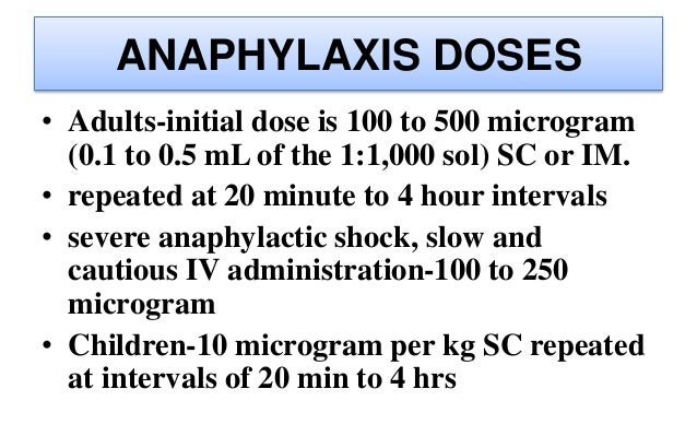 dose of epinephrine for anaphylaxis effect manicurex ru epinephrine dosage chart