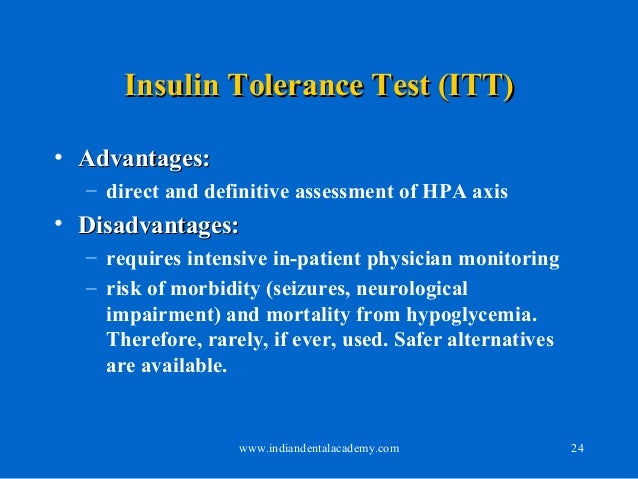 Insulin induced hypoglycemia test