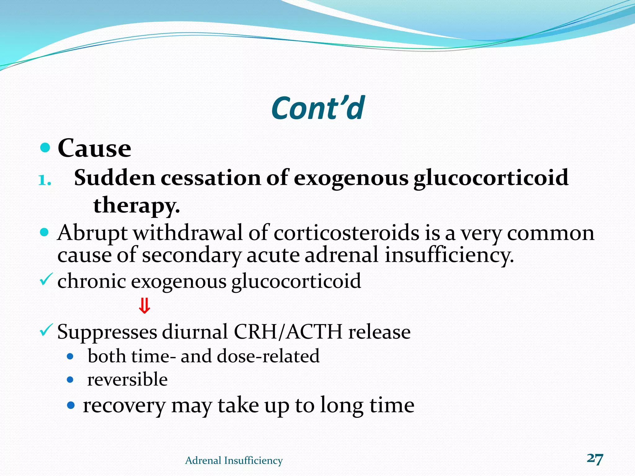 Adrencortical hypofunction | PPTX