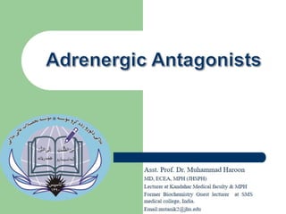 Adrenergic antagonists {Adrenergic Blockers}-Pharmacology