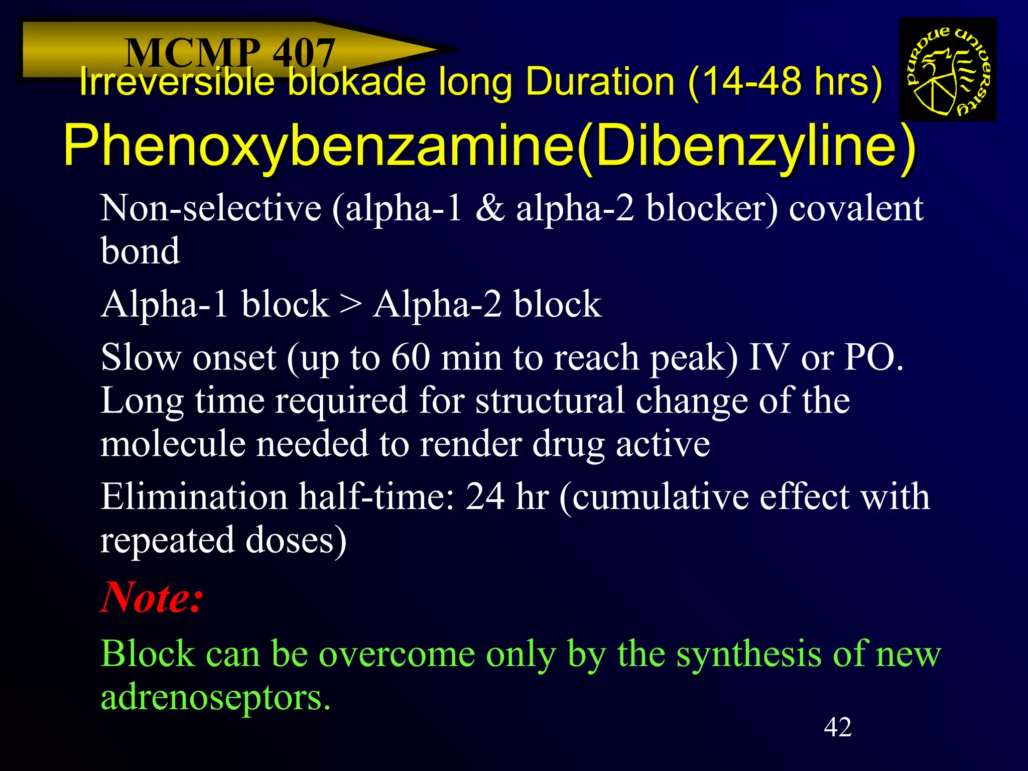 Adrenergic antagonists alpha and beta blockers | PPT