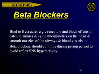 Adrenergic antagonists alpha and beta blockers | PPT