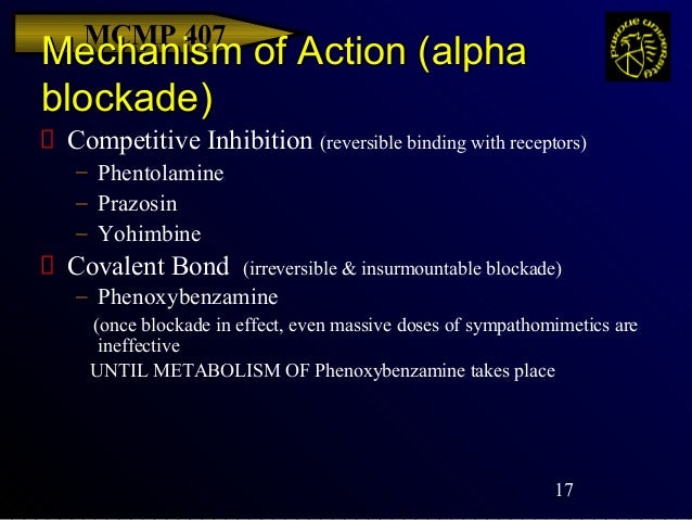 Adrenergic antagonists alpha and beta blockers Adrenergic antagonists alpha and beta blockers